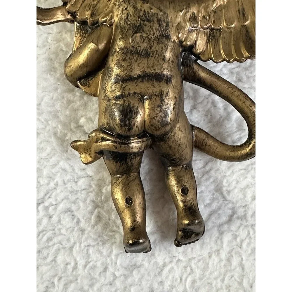 Angel or Cherub Gold Christmas Ornament Vintage‎ Xmas